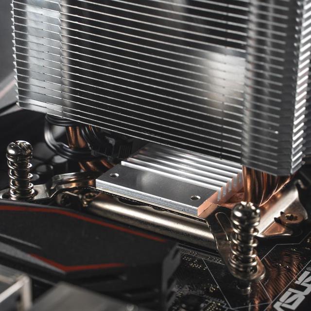 Alt view image 8 of 7 - JONSBO CR1400 COLOR CPU Cooler H126mm,Air Cooling Tower Radiator, Desktop PC AM4/AM5 heatsink, 4 Copper Heatpipes for AMD /Intel LGA1700/1200/115X ,  92mm RGB Fan,  Auto Rainbow Lighting on Top, Black