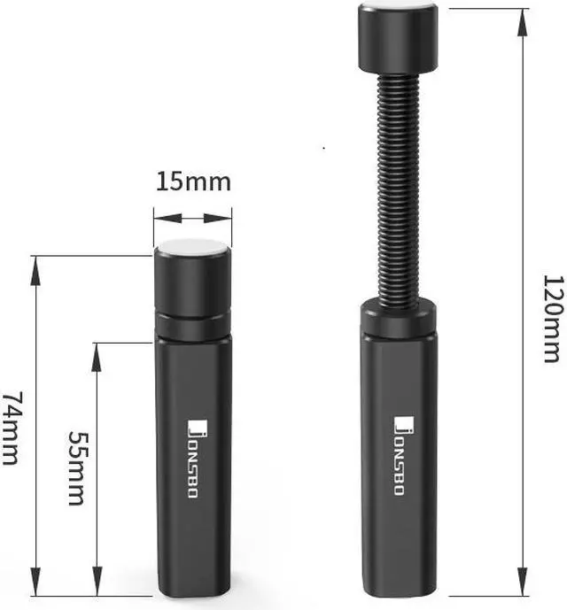 Alt view image 2 of 7 - JONSBO VC20  Graphics card GPU Brace , Graphics card holder ,  Adjustable height  Support Jack Stand design ,Stronger Magnet along with Silicone Pad, Anodized Aluminum , Telescopic Screw Design, Black