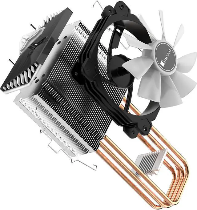 Alt view image 5 of 7 - JONSBO CR1000 GT CPU Cooler , 5V Addressable RGB Computer Air Cooler CPU Heatsink,H:158mm, 4 Copper Heatpipes AM4/AM5 /Intel LGA1700/115X,120mm PWM Fan with Detachable Fan blade, Lighting Top, Black