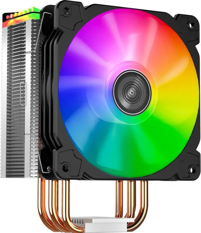 Alt view image 3 of 7 - JONSBO CR1000 GT CPU Cooler , 5V Addressable RGB Computer Air Cooler CPU Heatsink,H:158mm, 4 Copper Heatpipes AM4/AM5 /Intel LGA1700/115X,120mm PWM Fan with Detachable Fan blade, Lighting Top, Black