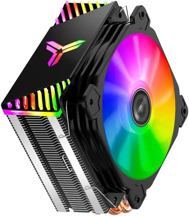 Alt view image 6 of 7 - JONSBO CR1000 GT CPU Cooler , 5V Addressable RGB Computer Air Cooler CPU Heatsink,H:158mm, 4 Copper Heatpipes AM4/AM5 /Intel LGA1700/115X,120mm PWM Fan with Detachable Fan blade, Lighting Top, Black