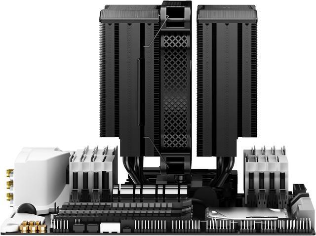 Alt view image 7 of 7 - JONSBO HX7280 TDP280W Performance CPU Cooler, 7 Copper Heatpipes Twin Tower Radiator,H:160MM, 2+1 Fans, LGA1700/AM5 Support, FDB Dynamic Hydraulic Bearing,Standard 1g German Silicone Grease, Black