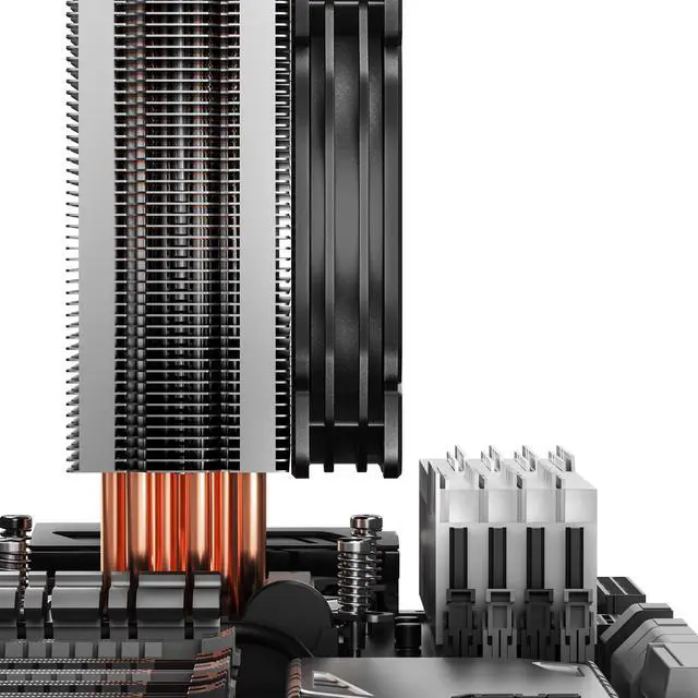 Alt view image 4 of 7 - JONSBO CR1000 PRO CPU Cooler , Air Cooler RGB H158mm, 6 Copper Heat Pipe Insert Aluminum Fin for AM4/AM5 /Intel LGA115X, 120mm PWM RGB Fan with Detachable Blade, Top Cover RGB, Black