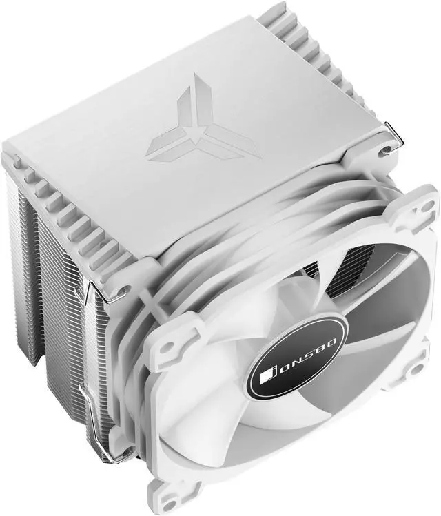 Alt view image 2 of 7 - JONSBO CR1400 WHITE CPU Cooler H126mm , Air Cooling Tower Radiator , Desktop PC AM4/AM5 heatsink, 4 Copper Heatpipes for AMD /Intel LGA1200/115X , 92mm RGB Fan, Auto RGB Lighting on Top, White