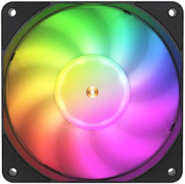 Alt view image 4 of 7 - JONSBO HF1215 Performance ARGB Thin Fan, D120mm ,T:15mm, Addressable RGB sync Mainboard ,  FDB bearing - PWM Fan ,   FAN DC12V LED 5V, Shock Absorption and Low Noise, Black 2 Pack