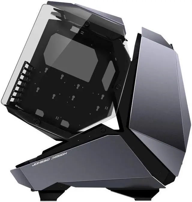 Alt view image 2 of 7 - JONSBO MOD5 Open Type ATX Mid Tower GAMING Computer Case, E-sports Players Mecha Chassis, Custom liquid cooling Support,240/360 liquid & 180mm Air Cooling,EATX/ATX MOBO Gray pc case