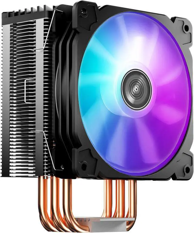 Alt view image 3 of 7 - JONSBO CR1000 PRO CPU Cooler , Air Cooler RGB H158mm, 6 Copper Heat Pipe Insert Aluminum Fin for AM4/AM5 /Intel LGA115X, 120mm PWM RGB Fan with Detachable Blade, Top Cover RGB, Black