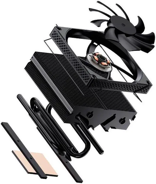 Alt view image 7 of 7 - JONSBO HX4170D BLACK JONSBO HX4170D BLACK High Performance CPU Cooling ,  H45.30mm,Down-flow Radiator, Full reflow Welded Fins Strong Copper Base with 4 High Load Heat Pipes, Black