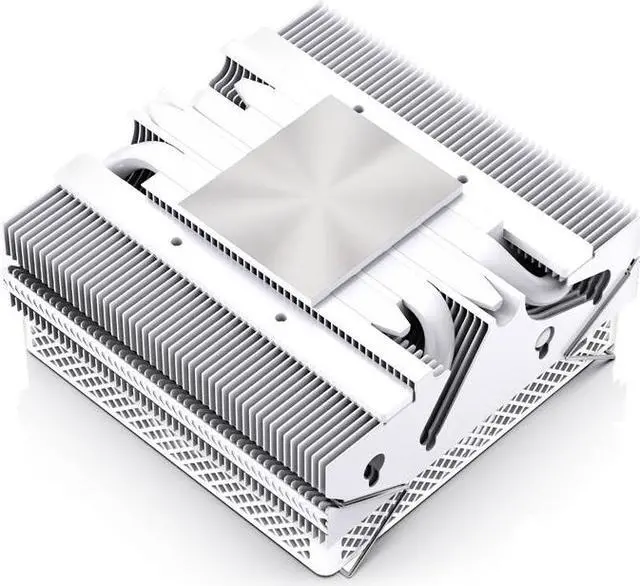 Alt view image 4 of 7 - JONSBO HX4170D WHITE High  Performance Down-flow CPU Cooling with Auto Colorful Lighting , H45.30mm Radiator, Full reflow Welded Fins Strong Copper Base with 4 High Load Heat Pipes, White