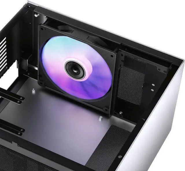 Alt view image 4 of 7 - JONSBO T8 PLUS SILVER Mini- ITX Tower Computer Case, Portable Mini ITX case  Aluminum/Steel/Tempered Glass- Sides, PSU ATX (Max.140mm), 4 Drive Bay, Built-in 1x140mm Fan Top, Silver PC Case