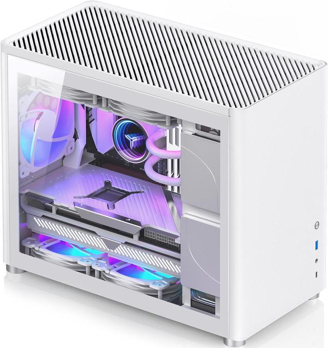 Se internettet skrue Snavset JONSBO D30 WHITE Mini Micro ATX Tower Computer Case,  Aluminum/Steel/Tempered Glass-1 Side, Simple High Compatibility MATX Case,  Support 240 Water & 168mm Air Cooling, 355mm GPU ,Interchangeable Side  Computer Cases - Newegg.com