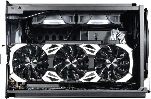 Alt view image 5 of 7 - JONSBO V8 Compact Mini Aluminum ITX Case, Support 240 Liquid Cooler/330mm Graphics Card/2x3.5”HDD&1X2.5”SSD/ITX/DTX /SFX-L Power Supply, Pull-out Structure, 1x 20cm Fan/USB3.0, Type-C/ HD Auido, Gray