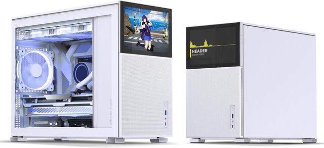 Alt view image 3 of 7 - JONSBO D31 MESH SC WHITE Micro ATX Computer Case with Sub HD-LCD Display, M-ATX/DTX/ITX Mainboard/Support RTX 4090(335-400mm) GPU 360/280AIO,Power ATX/SFX: 100mm-220mm  Multiple Tool-free Design,White