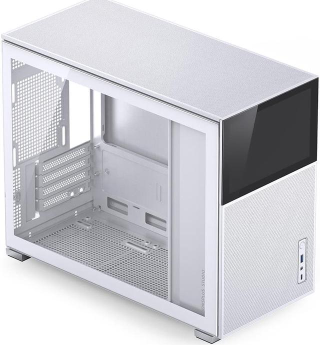 Alt view image 6 of 7 - JONSBO D31 MESH SC WHITE Micro ATX Computer Case with Sub HD-LCD Display, M-ATX/DTX/ITX Mainboard/Support RTX 4090(335-400mm) GPU 360/280AIO,Power ATX/SFX: 100mm-220mm  Multiple Tool-free Design,White