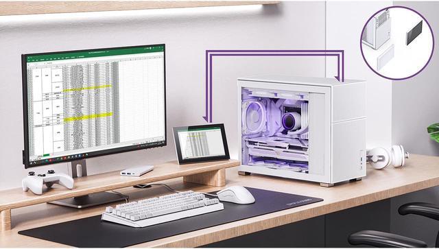Alt view image 5 of 7 - JONSBO D31 MESH SC WHITE Micro ATX Computer Case with Sub HD-LCD Display, M-ATX/DTX/ITX Mainboard/Support RTX 4090(335-400mm) GPU 360/280AIO,Power ATX/SFX: 100mm-220mm  Multiple Tool-free Design,White