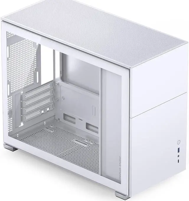 JONSBO D31 STD WHITE Micro ATX Computer Case, Tempered Glass-1