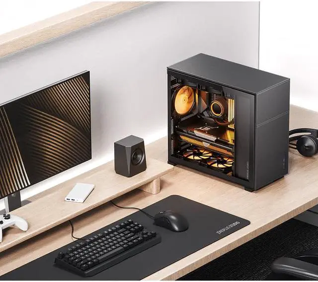 Alt view image 6 of 7 - JONSBO D41MESH BLACK ATX Computer Case, Tempered Glass-1 Side,Support MB ATX/M-ATX ,Support GPU RTX 4090(335-400mm),360/280/240AIO,Power ATX/SFX:100mm-220mm,Multiple Tool-free Design, Black