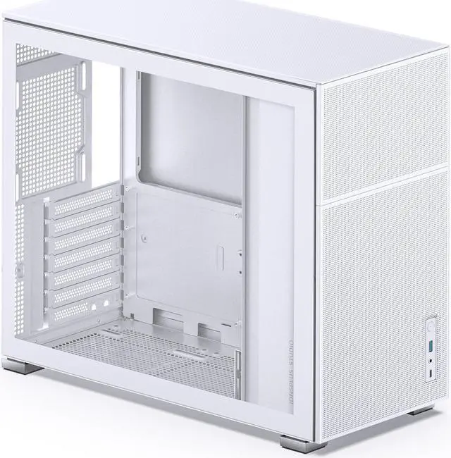 Alt view image 6 of 7 - JONSBO D41MESH WHITE ATX Computer Case, Tempered Glass-1 Side,Support MB ATX/M-ATX ,Support GPU RTX 4090(335-400mm),360/280/240AIO,Power ATX/SFX:100mm-220mm,Multiple Tool-free Design, White