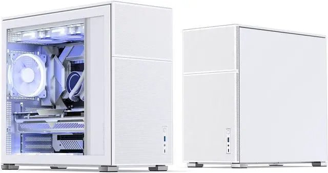 Alt view image 3 of 7 - JONSBO D41MESH WHITE ATX Computer Case, Tempered Glass-1 Side,Support MB ATX/M-ATX ,Support GPU RTX 4090(335-400mm),360/280/240AIO,Power ATX/SFX:100mm-220mm,Multiple Tool-free Design, White