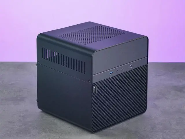 Alt view image 4 of 7 - JONSBO N2 BLACK Mini NAS Case ITX, 5+1 Disk Bays Mini Aluminum with Steel Plate Case, Built-in 12cm Fan, SFX Power Bite (L150mm Max.), Support 65mm CPU Cooler , Integrated Upper Cover Removable,Black