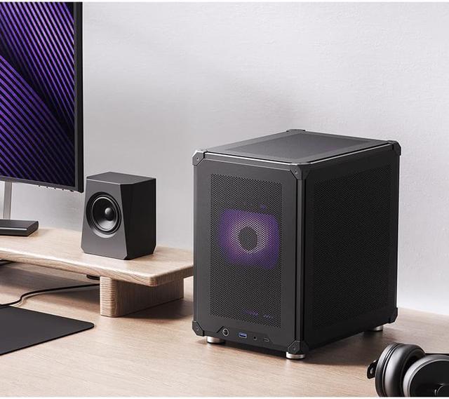 Alt view image 7 of 7 - JONSBO C6 BLACK MATX Mesh Case,Simple Compact Desktop Micro ATX Chassis,1+2 Disk Bays Steel Plate Case, ATX Power Bite (L185mm Max.),Support 75mm CPU Cooler,Upper Cover/Side Panel Tool-free Open,Black