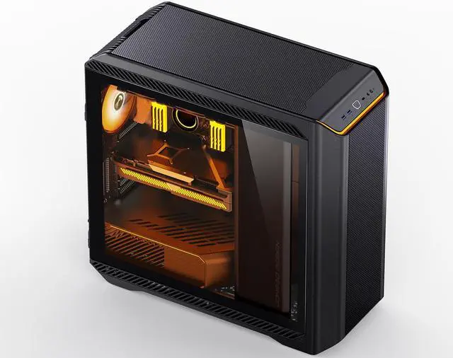 Alt view image 3 of 7 - JONSBO D500 BLACK E-ATX/ATX Full tower Computer Case, 10 Hard Disk Bit Expansion, Support 40 Series Long GPU/420 AIO, Al Alloy Shell in Fine Sandblasting,PSU Warehouse ( UP/DOWN) Interchangeable,Black