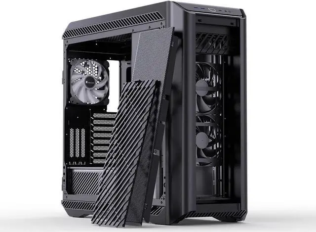 Alt view image 6 of 7 - JONSBO D500 BLACK E-ATX/ATX Full tower Computer Case, 10 Hard Disk Bit Expansion, Support 40 Series Long GPU/420 AIO, Al Alloy Shell in Fine Sandblasting,PSU Warehouse ( UP/DOWN) Interchangeable,Black