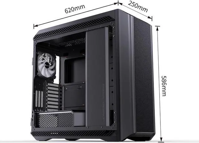 Alt view image 7 of 7 - JONSBO D500 BLACK E-ATX/ATX Full tower Computer Case, 10 Hard Disk Bit Expansion, Support 40 Series Long GPU/420 AIO, Al Alloy Shell in Fine Sandblasting,PSU Warehouse ( UP/DOWN) Interchangeable,Black