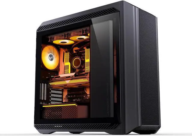 Alt view image 2 of 7 - JONSBO D500 BLACK E-ATX/ATX Full tower Computer Case, 10 Hard Disk Bit Expansion, Support 40 Series Long GPU/420 AIO, Al Alloy Shell in Fine Sandblasting,PSU Warehouse ( UP/DOWN) Interchangeable,Black