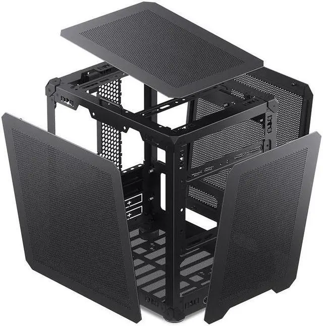 Alt view image 4 of 7 - JONSBO C6 HANDLE MTX Computer Case,Simple Compact Desktop Micro ATX Chassis,1+2 Disk Bays Steel Plate Case,ATX Power Bite (L185mm Max.),Support 75mm CPU Cooler,Upper Cover/Side Panel Tool-free, Black