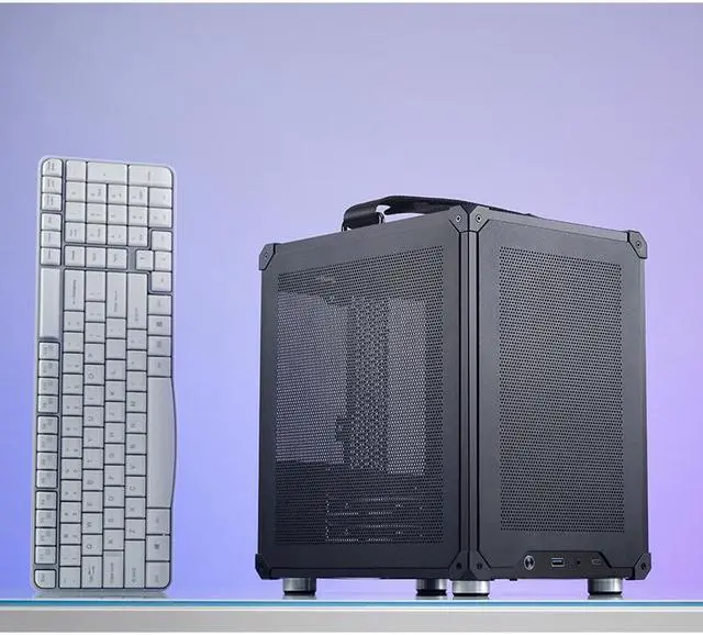 Alt view image 6 of 7 - JONSBO C6 HANDLE MTX Computer Case,Simple Compact Desktop Micro ATX Chassis,1+2 Disk Bays Steel Plate Case,ATX Power Bite (L185mm Max.),Support 75mm CPU Cooler,Upper Cover/Side Panel Tool-free, Black