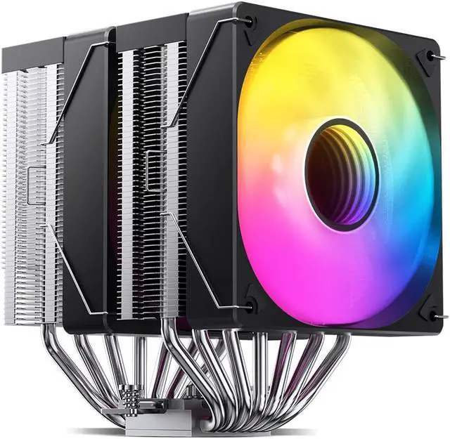 Alt view image 4 of 7 - JONSBO CR-3000ARGB CPU Cooler,120mm Dual-Fan Dual-Tower,7 High Efficiency Composite Anti-gravity Heatpipe,Support AM5/Intel LGA 1700,Illusion topper with ARGB,No Blocking of the Memory, Black