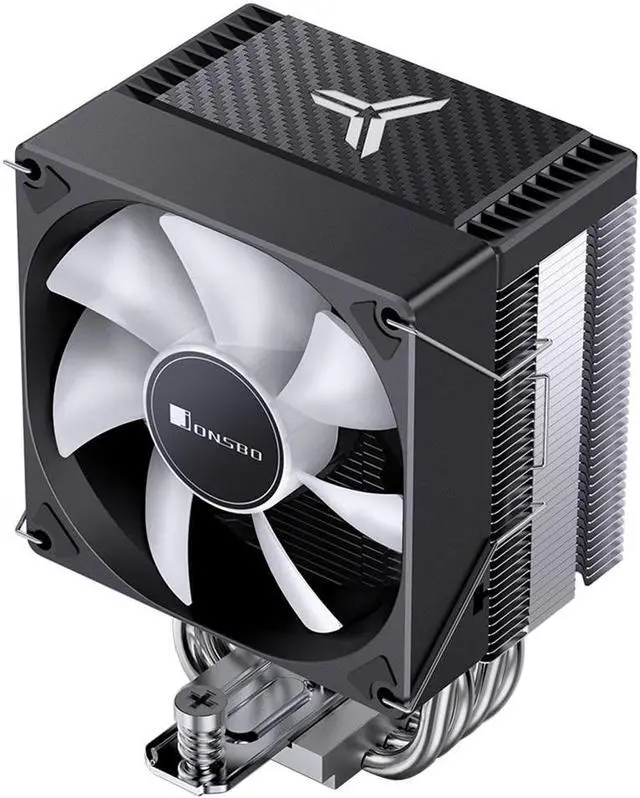 Alt view image 4 of 7 - JONSBO CR1400 EVO COLOR Silent Series Mini CPU Cooler , H130mm, Air Cooling Tower Radiator, Desktop PC AM4/AM5 heatsink, 4 Copper Heatpipes for AMD/Intel LGA1700, 92mm RGB Fan, Lighting Top, Black