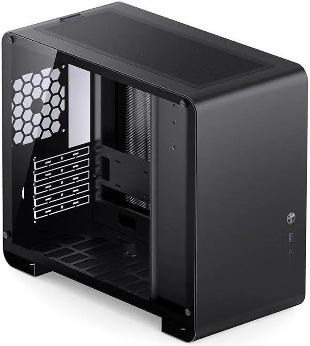 Alt view image 2 of 7 - JONSBO U4 MINI Black MATX  Side-Glass Window Computer Case, Back-plug Compact Desktop Chassis, High Compatibility AIO360, SP GPU 330-420mm PSU 145-200mm, Cooler 165mm , Black