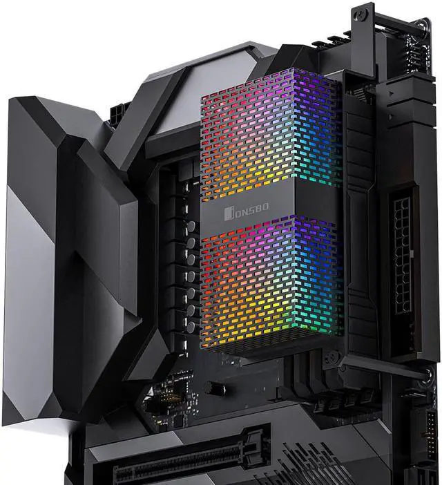Alt view image 2 of 4 - JONSBO NF-1 BLACK Memory Cooling, DDR5 Active Cooling,Compatible with ATX MB,Dual 5020 Fans, Addressable RGB Fan, Black