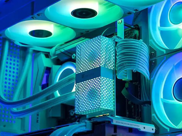 Alt view image 3 of 4 - JONSBO NF-1 BLACK Memory Cooling, DDR5 Active Cooling,Compatible with ATX MB,Dual 5020 Fans, Addressable RGB Fan, Black