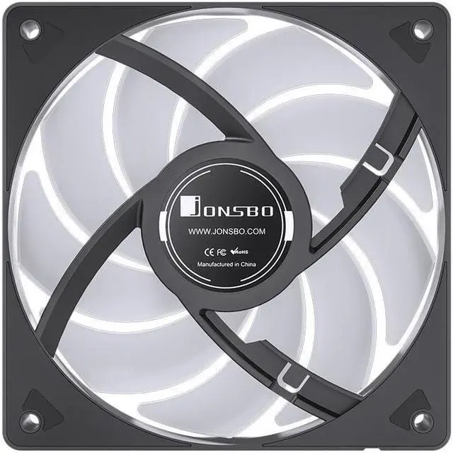 Alt view image 4 of 7 - JONSBO SL-120ARGB Black (Positive) Case Fan,Positive Blade, 120mm Silent Series Fan, Simple frame, Axial lasagna lens, Lower Noise , Black