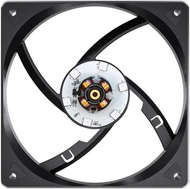 Alt view image 7 of 7 - JONSBO SL-120ARGB BR ( Reverse) Case Fan,Reverse Blade, 120mm Silent Series Fan, Simple frame, Axial lasagna lens , Lower Noise , Black