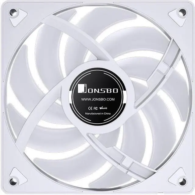 Alt view image 6 of 7 - JONSBO SL-120ARGB WR ( Reverse) Case Fan,Reverse Blade, 120mm Silent Series Fan, Simple frame, Axial lasagna lens, Lower Noise , White