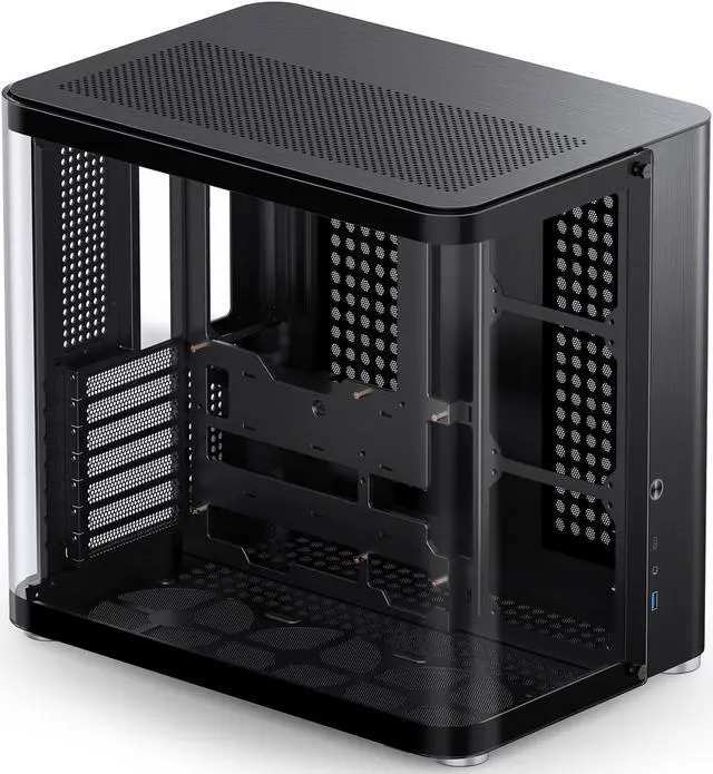 Alt view image 5 of 7 - JONSBO TK-2 BLACK Separated Cabinet Case, ATX Computer Case,Bi-Bent Surround View Glass  , Aluminum Alloy, Support ITX/M-ATX /ATX,Support  360 AIO ,Type-C Port, Black