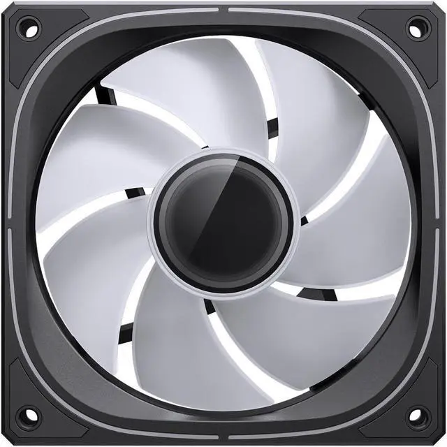 Alt view image 6 of 7 - JONSBO FR-505B(Positive) 3 PACK, 120mm Case Fan, Positive Blade, H25MM ARGB Infinity Mirror Series,3 Sides ARGB lighting along with the Front ARGB ,Lower noise level,3pcs in Pack, Black