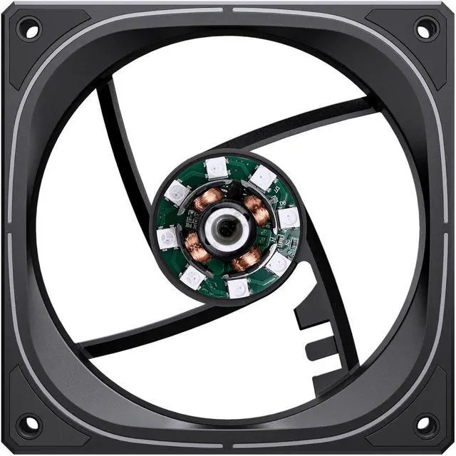 Alt view image 7 of 7 - JONSBO FR-505BR (Reverse) 3 PACK 120mm Case Fan, Reverse Blade, H25MM ARGB Infinity Mirror Series,3 Sides ARGB lighting along with the Front ARGB ,Lower noise level,3pcs in Pack, Black