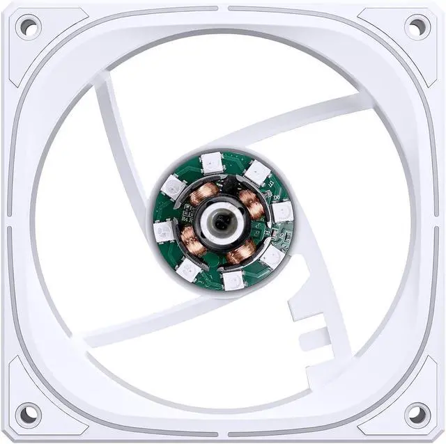 Alt view image 7 of 7 - JONSBO FR-505W (Positive) 3 PACK, Positive Blade,120mm Case Fan, H25MM ARGB Infinity Mirror Series,3 Sides ARGB lighting along with the Front ARGB ,Lower noise level,3pcs in Pack,White