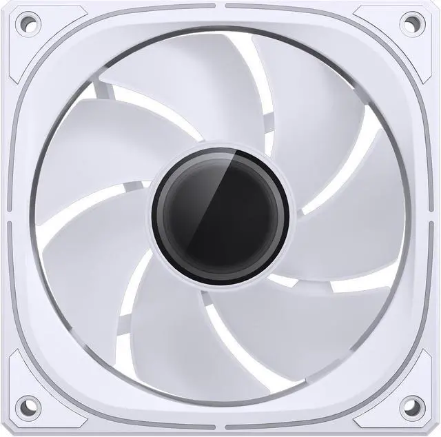 Alt view image 6 of 7 - JONSBO FR-505W (Positive) 3 PACK, Positive Blade,120mm Case Fan, H25MM ARGB Infinity Mirror Series,3 Sides ARGB lighting along with the Front ARGB ,Lower noise level,3pcs in Pack,White