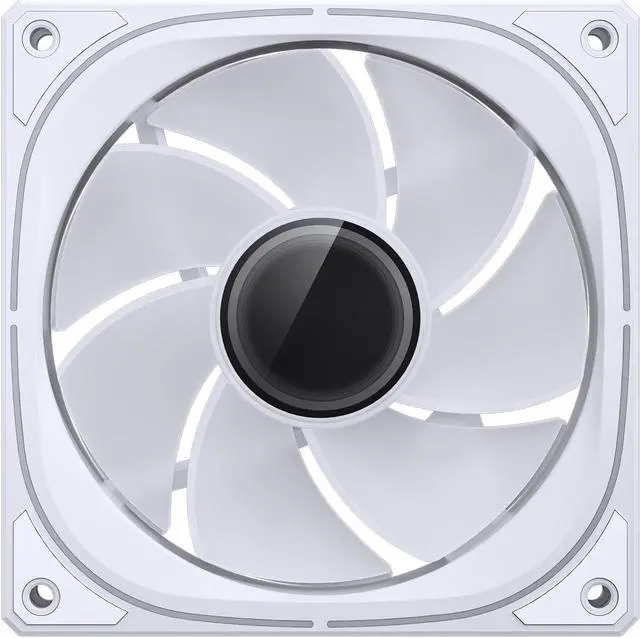 Alt view image 6 of 7 - JONSBO FR-505WR (Reverse) 3 PACK, 120mm Case Fan, Reverse Blade, H25MM ARGB Infinity Mirror Series,3 Sides ARGB lighting along with the Front ARGB ,Lower noise level,3pcs in Pack, White