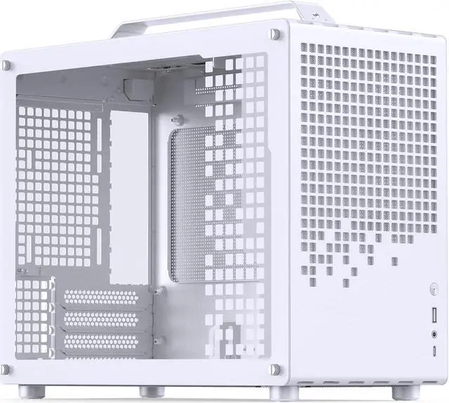 Alt view image 2 of 7 - JONSPLUS Z20 WHITE Micro-ATX Computer Case,with Detachable Carrying handle , Mini Size, High-performance Hardware Compatible, Support 240AIO, H160mm Cooler, White