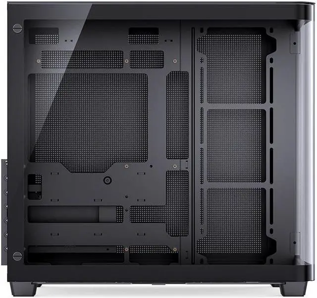 Alt view image 4 of 7 - JONSBO TK-3 BLACK One-piece Curved Glass Case, One-piece Curved Glass, Support BTF MB/Dual 360 AIO/ATX PSU/40Series GPU, with 10 Fan Positions, 270 Degree Side View Display,Column-less,Black