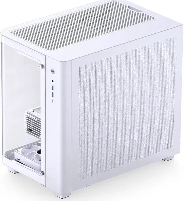 Alt view image 4 of 7 - JONSBO TK-3 WHITE One-piece Curved Glass ATX Case, Separated Cabinet Case, Support BTF MB/Dual 360 AIO/ATX PSU/40Series GPU, with 10 Fan Positions, 270 Degree Side View Display,Column-less,White