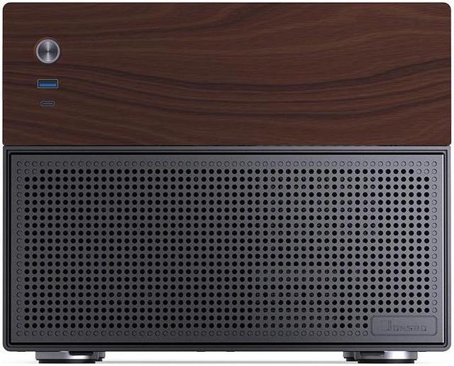 Alt view image 2 of 7 - JONSBO N4 BLACK NAS mini Chassis, Walnut Wood, 8-Drive Bay/6*3.5 "HDD (4 hot-swap,2 non hot-swap), 2*2.5SSD,Micro ATX/ITX Case, USB3.2Gen2Type-C, 1x120mm Fan built-in, Black