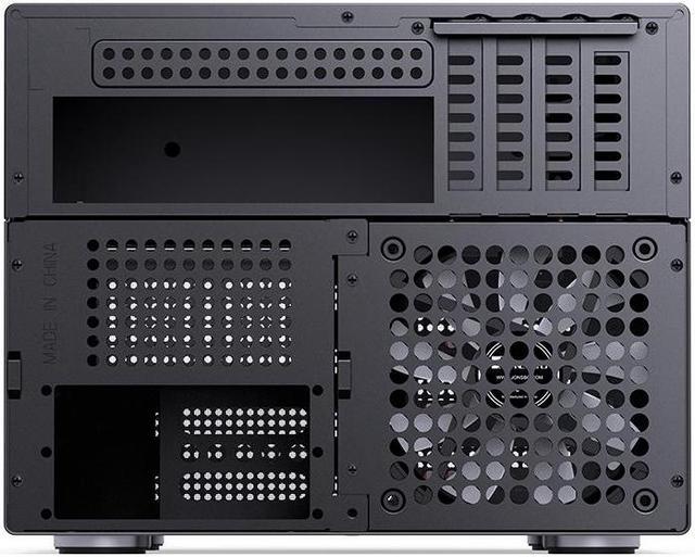 Alt view image 5 of 7 - JONSBO N4 BLACK NAS mini Chassis, Walnut Wood, 8-Drive Bay/6*3.5 "HDD (4 hot-swap,2 non hot-swap), 2*2.5SSD,Micro ATX/ITX Case, USB3.2Gen2Type-C, 1x120mm Fan built-in, Black
